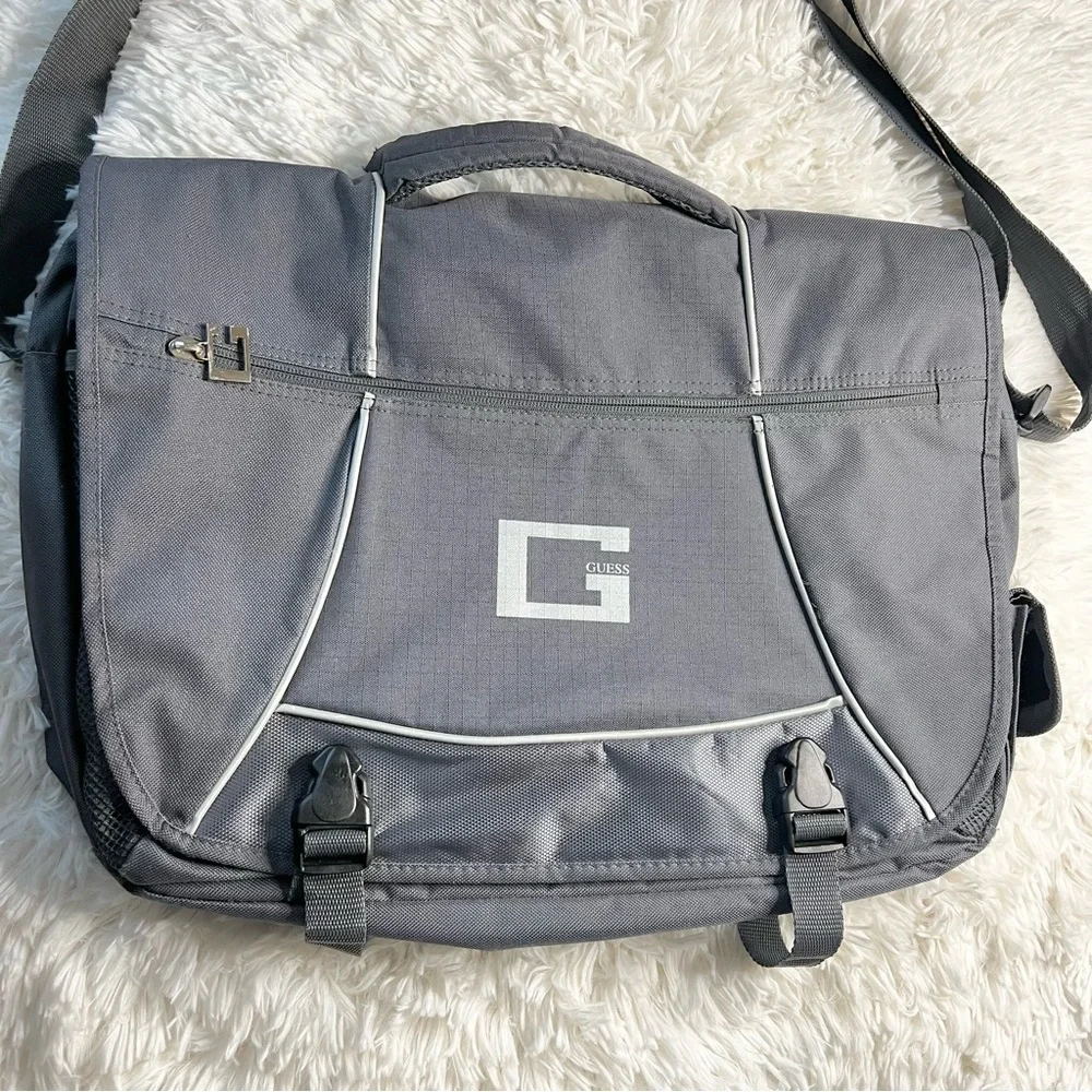 Guess Gray Urban Messenger Bag Laptop Computer Carry On Marciano Business Case